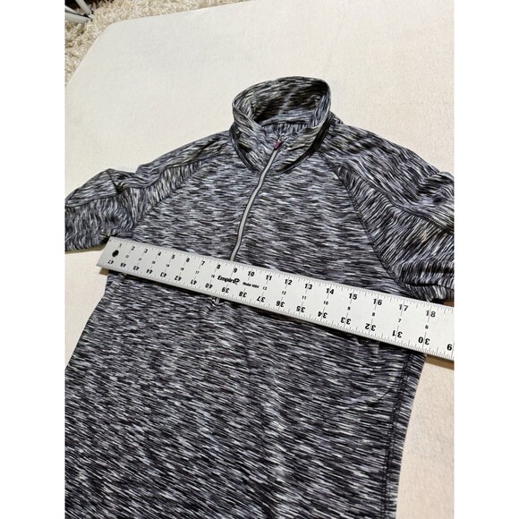 Athleta Top Womens Medium Grey Purple 1/4 Zip Long Sleeve Running Yoga Casual - Picture 7 of 10